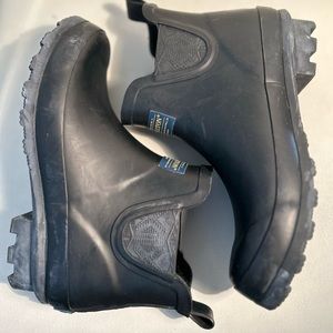 Pendleton Rubber Ankle Boots Faux Fur lined Rain Winter Slip On Sz 9